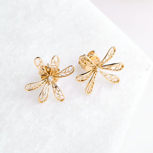 Golden Flower Earrings